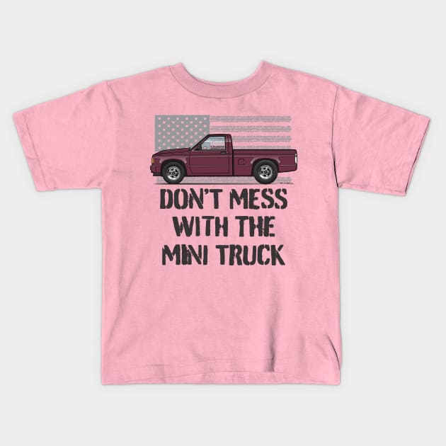 Don't Mess Maroon Kids T-Shirt by JRCustoms44